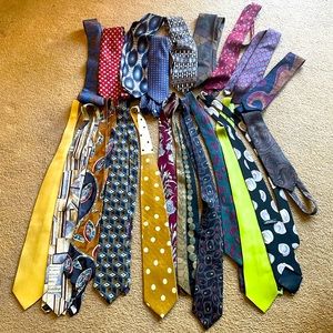 21 Vintage All Silk Neck Ties